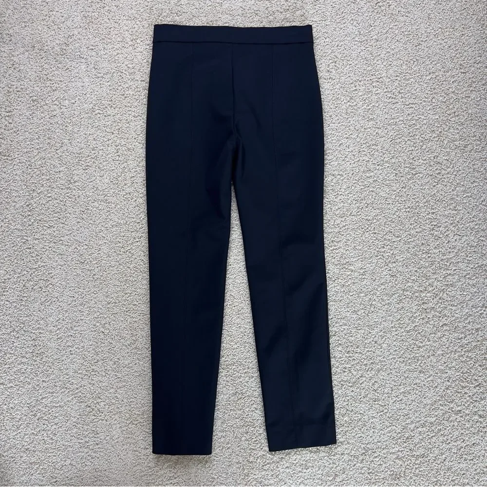 BANANA REPUBLIC EUC Nylon Dress Pants Slacks Straight Leg Trousers Black Size 4L